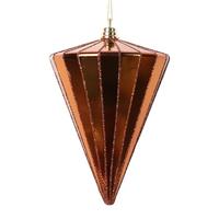 Vickerman 6" Shiny Copper Cone Ornament (3 Pack)