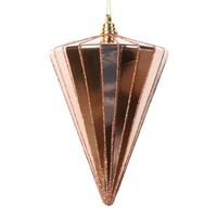 Vickerman 6" Shiny Rose Gold Cone Ornament (3 Pack)