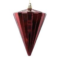 Vickerman 6" Shiny Burgundy Cone Ornament (3 Pack)
