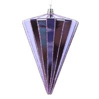Vickerman 6" Shiny Lavender Cone Ornament (3 Pack)