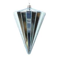 Vickerman 6" Shiny Baby Blue Cone Ornament (3 Pack)