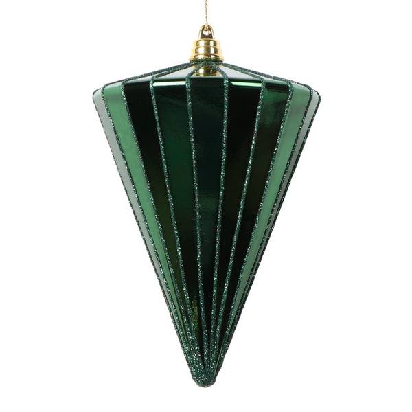 6" Shiny Seafoam Cone Ornament (3 Pack)