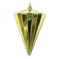 Vickerman 6" Shiny Lime Cone Ornament (3 Pack)