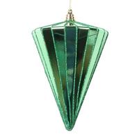 Vickerman 6" Shiny Midnight Green Cone Ornament (3 Pack)