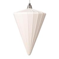 Vickerman 6" Matte White Cone Ornament (3 Pack)