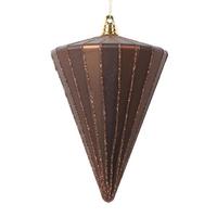 Vickerman 6" Matte Mocha Cone Ornament (3 Pack)