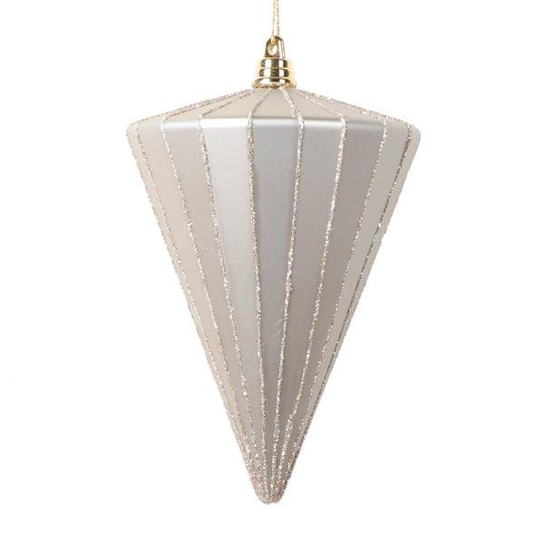 6" Matte Oat Cone Ornament (3 Pack)