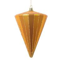 View 6" Matte Antique Gold Cone Ornament (3 Pack)