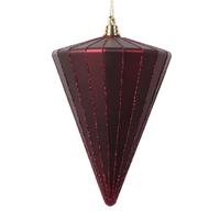 Vickerman 6" Matte Burgundy Cone Ornament (3 Pack)