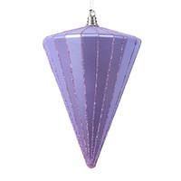Vickerman 6" Matte Lavender Cone Ornament (3 Pack)