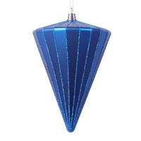 Vickerman 6" Matte Blue Cone Ornament (3 Pack)