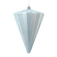 Vickerman 6" Matte Baby Blue Cone Ornament (3 Pack)