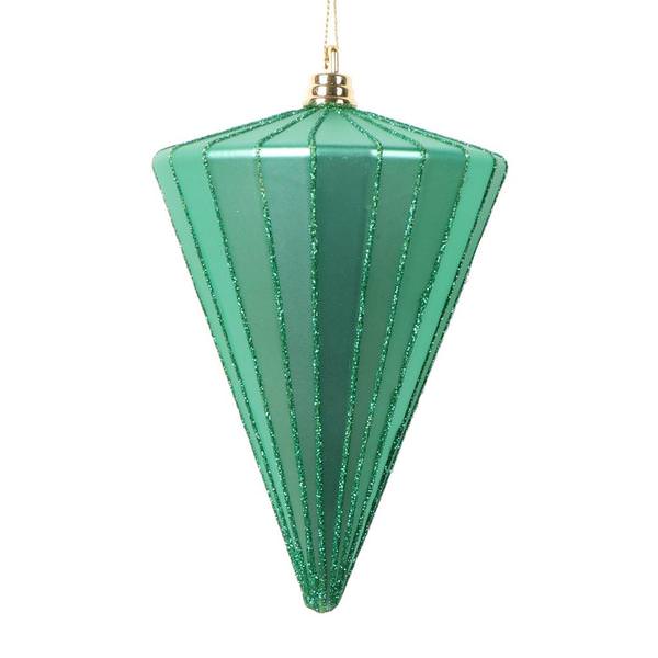 6" Matte Seafoam Cone Ornament (3 Pack)