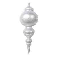 Vickerman 10" Matte Silver Cone Ornament (2 Pack)