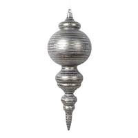 Vickerman 10" Matte Pewter Cone Ornament (2 Pack)