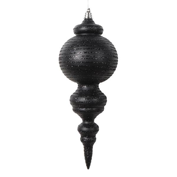 10" Matte Black Cone Ornament (2 Pack)