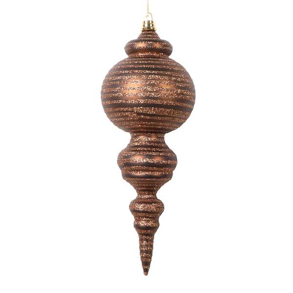 10" Matte Mocha Cone Ornament (2 Pack)