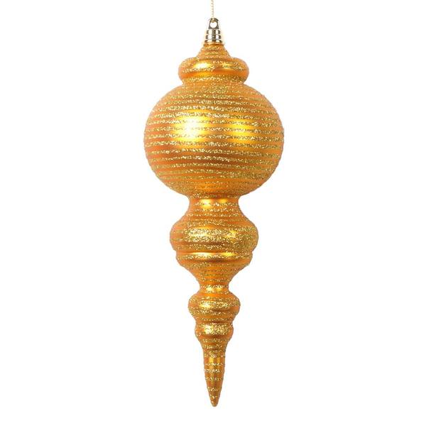 10" Matte Antique Gold Cone Ornament (2 Pack)