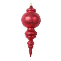 Vickerman 10" Matte Red Cone Ornament (2 Pack)