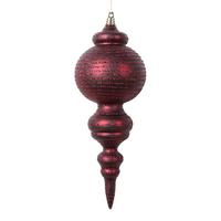 Vickerman 10" Matte Burgundy Cone Ornament (2 Pack)