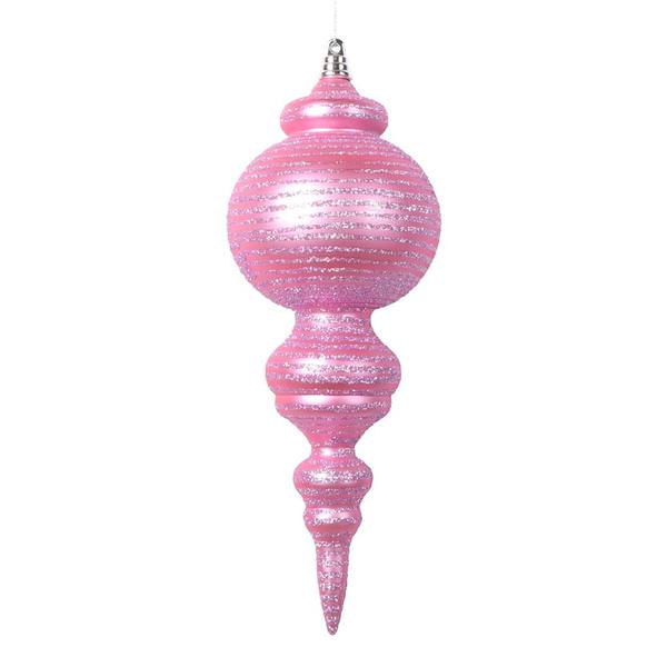 10" Matte Pink Cone Ornament (2 Pack)