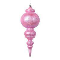 Vickerman 10" Matte Pink Cone Ornament (2 Pack)