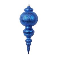 Vickerman 10" Matte Blue Cone Ornament (2 Pack)