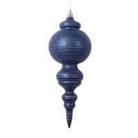 Vickerman 10" Matte Midnight Blue Cone Ornament (2 Pack)