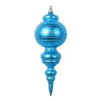 Vickerman 10" Matte Turquoise Cone Ornament (2 Pack)