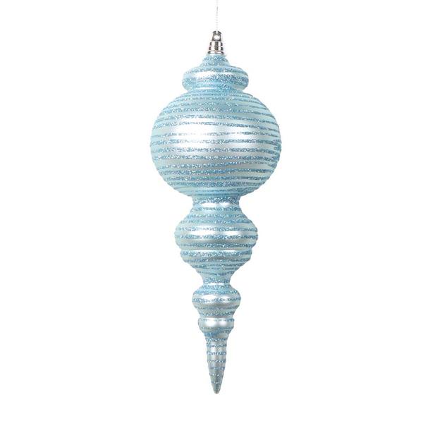 10" Matte Baby Blue Cone Ornament (2 Pack)