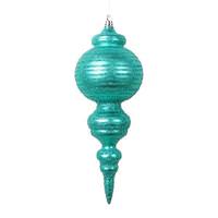 Vickerman 10" Matte Teal Cone Ornament (2 Pack)