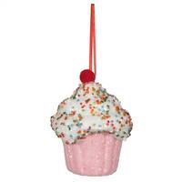 View 4.5" Pink Cupcake Ornament (2 pack)