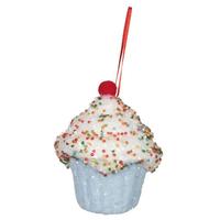 View 4.5" Light Blue Cupcake Ornament (2 pack)