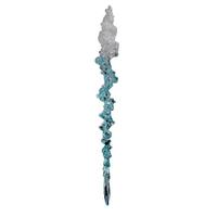Vickerman 10" Light Blue Icicle Ornament (4 pack)