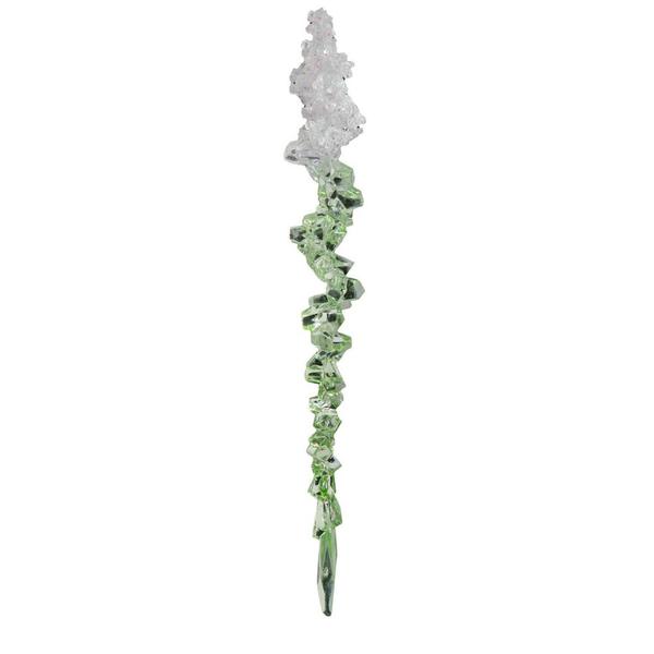 10" Light Green Icicle Ornament (4 pack)