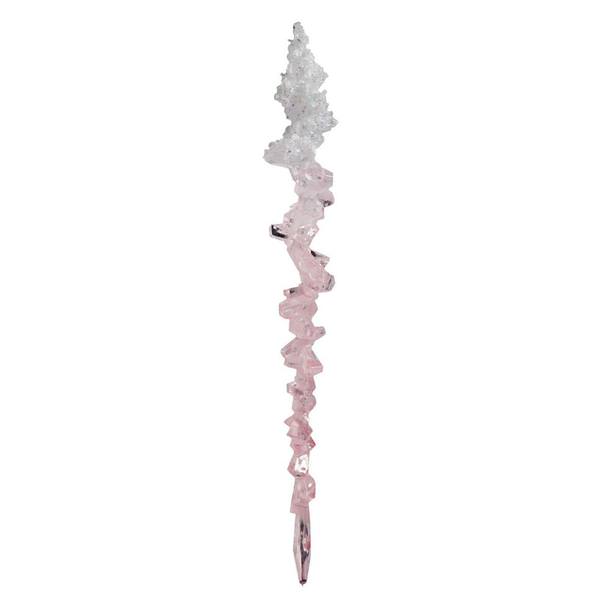10" Pink Icicle Ornament (4 pack)