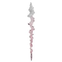 Vickerman 10" Pink Icicle Ornament (4 pack)