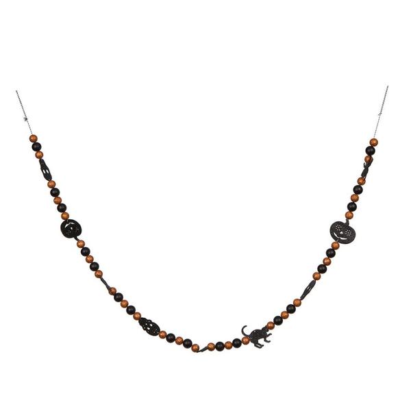 72" Orange / Black Halloween Garland