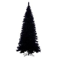 Vickerman 7.5' x 41" Flocked Slim Black 1238 Tips Unlit