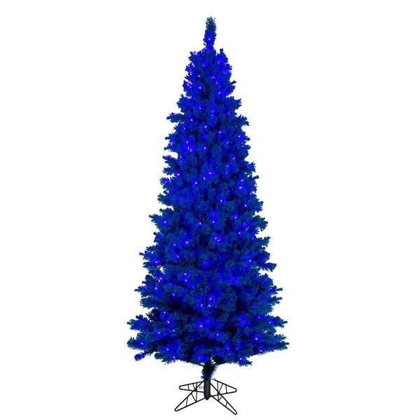9' x 46" Flocked Slim Turquoise Pencil 650 Dura-Lit® LED Lights