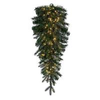 Vickerman 48" Artificial Douglas Fir Teardrop 258 Tips 200 LED Warm White 3mm Low Voltage Wide Angle Lights