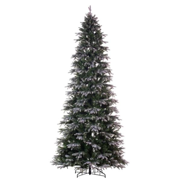 12' x 62" Artificial Frosted Douglas Fir Slim Unlit