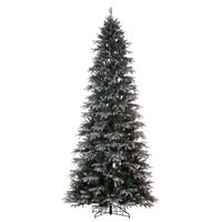 Vickerman 12' x 62" Artificial Frosted Douglas Fir Slim Unlit