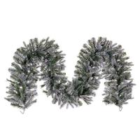 Vickerman 9' x 14" Artificial Flocked Kiana Pine Garland