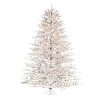 Vickerman 7.5' x 65" Artificial Flocked Pistol Pine 2000 Warm White LED Lights