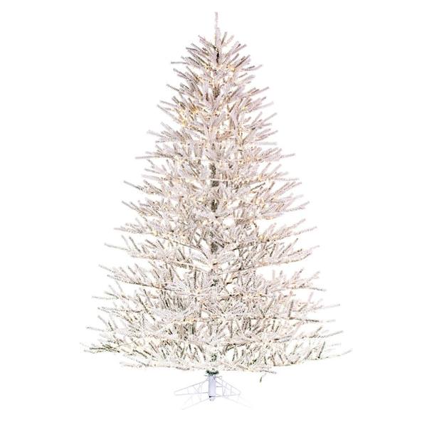 10' x 81" Artificial Flocked Pistol Pine 3400 Warm White LED Lights
