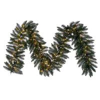 Vickerman 9' x 14" Artificial Camdon Fir Garland with 300 Warm White LED Lights