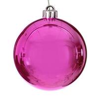View 4" Hot Pink Shiny Ball Ornament (6 pack)