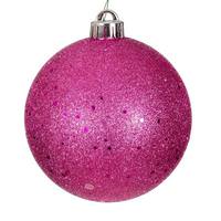 Vickerman 4" Hot Pink Sequin Ball Ornament (6 pack)