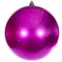 Vickerman 12" Hot Pink Candy Ball UV Drilled Cap Ornament